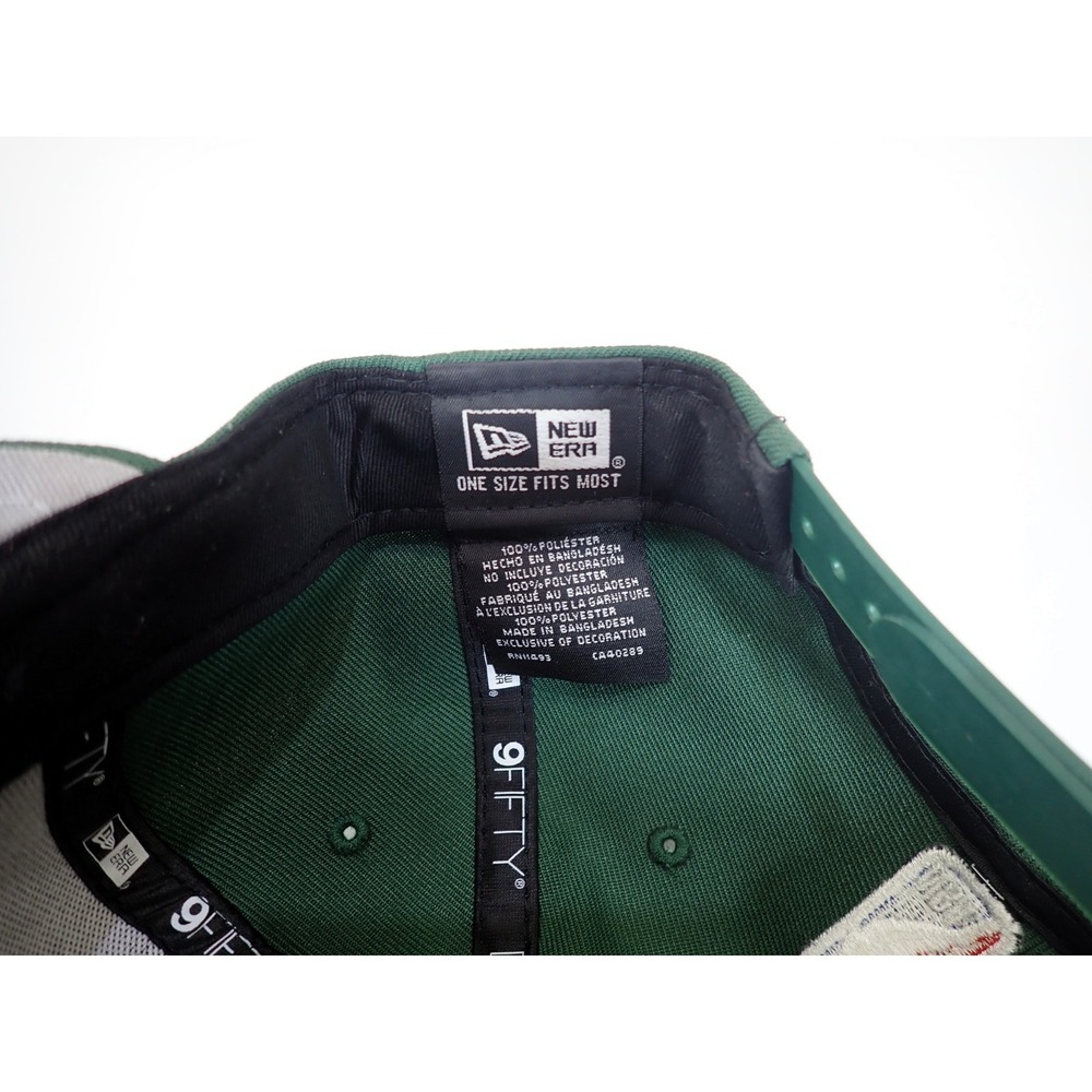 New Era 9FIFTY Milwaukee Bucks NBA Draft Snapback Hat Green Flat Bill - Picture 7 of 9